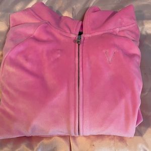 Victorias Secret Velour Full-Zip Hoodie
